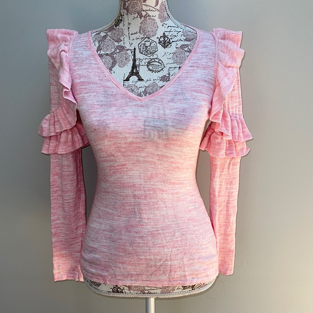 Lilly Pulitzer XS Pink Fresca Ruffle Sweater